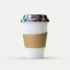 Placeholder: 4k coffe cup render solid colors with green background