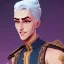 Placeholder: beautiful fantasy ethnic clothing, friendly male prince slim with lean muscles, strong jawline, full big lips, short hair, happy slight cute smile,