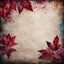 Placeholder: Hyper Realistic maroon leaves border & rainbow multicolor grungy rustic texture with vignette effect