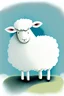 Placeholder: illustration of white sheep for children rhyming book