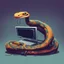 Placeholder: Computer Hacker Snake. NFT Pixel Art