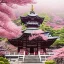 Placeholder: the most beautiful, stunning Japanese temple on a mountainside, morning mist, cherryblosssom trees, artwork, flickering lights, ornate, 8k, high-quality, ultrafine-detail, intricate, digital painting, brian froud, howard lyon, selina french, anna dittmann, annie stokes, Greg Rutowski