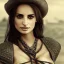 Placeholder: best quality, realistic lighting, masterpiece portrait of Penelope Cruz, details, light dusting of freckles, cowboy shot from above, simple chain hauberk, warhammerVector art matte painting digital illustration 3D shading CryEngine Behance HD 3Delight