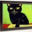 Placeholder: Portrait of a cat by Van Gogh