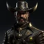 Placeholder: wild west sheriff grimdark realistic