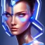 Placeholder: cyberblue, head, women, portrai, tron