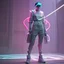 Placeholder: loish, jeremy mann, full body shot, character sheet, lightningwave, 3d, cgi, glowing neon, cyberpunk, streetwear outfit, ☂️, neon city