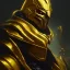 Placeholder: evil king in gold metal armor, angry, emperious, 8k resolution concept art portrait by Greg Rutkowski, cyberpunk 2077