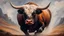 Placeholder: dangerous bull oil painting