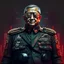 Placeholder: Susilo bambang Yudhoyono The president of Republic Indonesia in militiary cyberpunk style