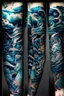 Placeholder: Tattoo sleeve zodiac sign aquarius ukiyo-e