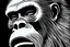 Placeholder: An abstrac gorilla that smoked a cigar, with lines of diffrent dark colors and a sense shadows and light . The style is beautiful, with cool lines and diffrent shapes . symbol the beauty of the art . Van gogh inspired design graphic, vector, contour, white background.
