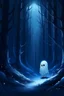 Placeholder: Christmas ghost in a midnight forest