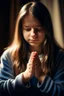 Placeholder: Teen girl hands praying