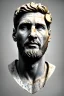 Placeholder: Ultra Realistic image, roman sculpture, white marble material, Lionel Messi, gold win Laurel crown, miguel angel style, chisel style, emperor, waist up portrait, epic, celestial, cinematic lighting, God light, god rays, 4k resolution, smooth details, ornate details, soft lighting, unreal engine 5, sky and clouds background.