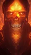 Placeholder: A beautiful highly detailed ornate intricate portrait of a flaming demon skull made of shiny obsidian glass :: reflective, glassy :: subtractive lighting, backlit :: by John William Waterhouse, Greg Rutkowski, HR Giger :: hyperrealistic, hyper detailed, photorealistic :: epic, incredible composition, amazing depth, meticulously composed, 16k resolution concept art :: fantasy magazine cover art