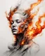 Placeholder: art, abstract, human, burning edges, (intense and emotional visual experience:1.5), (captivating and fiery ambiance:1.3), (dramatic and captivating essence:1.2), (fiery details:1.3), white background