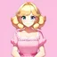 Placeholder: ((princess_peach)), (anime face),pink dress, blonde hair, female, by Artgerm