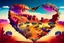 Placeholder: heart of Australia vibrant fashion landscape,