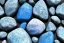 Placeholder: Blue raindrops on a rock, close up view, photo quality, stone marble, ultra realistic