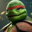 Placeholder: Mystery ninja turtle,Ambiance dramatique, hyperrealisme, 8k, high quality, lot of details, fit within portrait