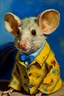 Placeholder: Portrait of a mouse painted by van gogh