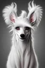 Placeholder: Chinese crested powder puff furry ancient amour warrior hyper realistic