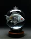 Placeholder: A cool gray deep abyss with angler fish painted by Guo Xi