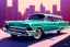 Placeholder: a true-to-life 1957 buick century caballero wagon, centered, intricate, extreme detailed, photorealism, center view, city background, pivot on buick, pen and color marker painting by cheryl kelley