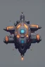 Placeholder: a simple spaceship for a top down view, 2D, asset shooter, video game , pixel art