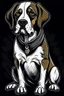 Placeholder: A ilustration of DOG , middle ground design, t-shirt design, no black ground, vector, 4k