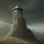 Placeholder: franz frazetta style, watchtower on hill, amon hen, lord of the rings, heavy clouds