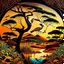 Placeholder: Beautiful nature, Tingatinga style,