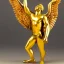 Placeholder: african-American man golden angel in art deco style