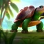 Placeholder: Cute turtle, league of legends, in the jungle, full detail, intricate detail, cinematic, 8 k, cel shaded, unreal engine, featured on artstation, pixiv, cartoon style