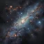 Placeholder: deep space, outer space, Intergalactic space, dark, very small details less then 5% of canvas, only distant far stars, galaxies, Interstellar Clouds, a lot of very small size stars, intricate,