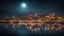 Placeholder: dream world, city harbour, calm beauty, fantasy world, magic, night, darkness, moonlight, starlight, splendor, uplifting, inspiring, therapeutic, chiaroscuro, color, award-winning colour photograph, beautiful composition, Nikon 135mm