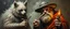 Placeholder: master oil painting with some air brush, fluffy human thief hyena merchant sailor priest realistic and creepy, straight from the lich lab, in the style of Escher and Titian