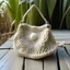 Placeholder: Little shoulder Bag crochet, sea with real seashell , creamy color