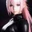 Placeholder: Detailed girl, woman, pink hair, pink colored eyes, yorha 2b hairstyle, au'ra (final fantasy), scaled horns coming out the side of the head, intricate details, full body portrait, keep head in frame, slight smile, black Japanese motif, concept art, highly detailed, digital painting, concept art, A very cute girl full body,wearing a short skirt, au'ra scales