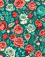 Placeholder: can you create vintage theme heart and rose botanic illustrative valaentine theme pattern