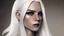 Placeholder: a woman white hair luxury stlye