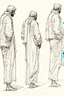 Placeholder: Sketches drawing the figure of an Arab man from his right side