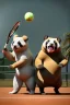 Placeholder: Egyptian gods playing tennis with fat pandas