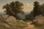 Placeholder: summer, trees, rocks, space and philosophic influence, ludwig dettman and friedrich eckenfelder impressionism painting