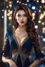 Placeholder: full body Office women, gorgeous, glamours, ,clean face, showing in 4k format, intricate work of magical art, movie poster, full body, dark blue dress, in cg society trends, complex, very detailed bright, staged rendering of the character, super high quality model, beautiful face, background in style bokeh