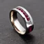 Placeholder: ruby signet ring with braided tungsten and titanium, celtic ring, nordic ring, viking ring, engraved carved band, runes, men's jewellery