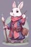 Placeholder: Cute bunny adventurer wizard dnd art