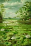 Placeholder: Prompt: rococo, wet-land marsh, waterlilies —s 50