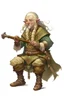 Placeholder: teenage blonde bard hill dwarf with silver flute dnd